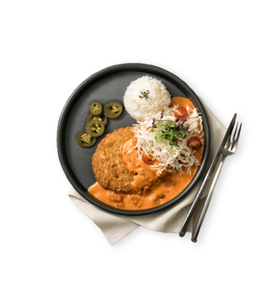 체다치즈로제돈까스
